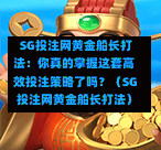 SG投注网黄金船长打法:你真的掌握这套高效投注策略了吗?(SG投注网黄金船长打法) 第1张 SG投注网黄金船长打法:你真的掌握这套高效投注策略了吗?(SG投注网黄金船长打法) 第1张